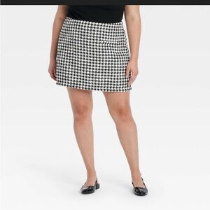 NWT 💕A New Day Black and White Mini A-Line Skirt plus size 26